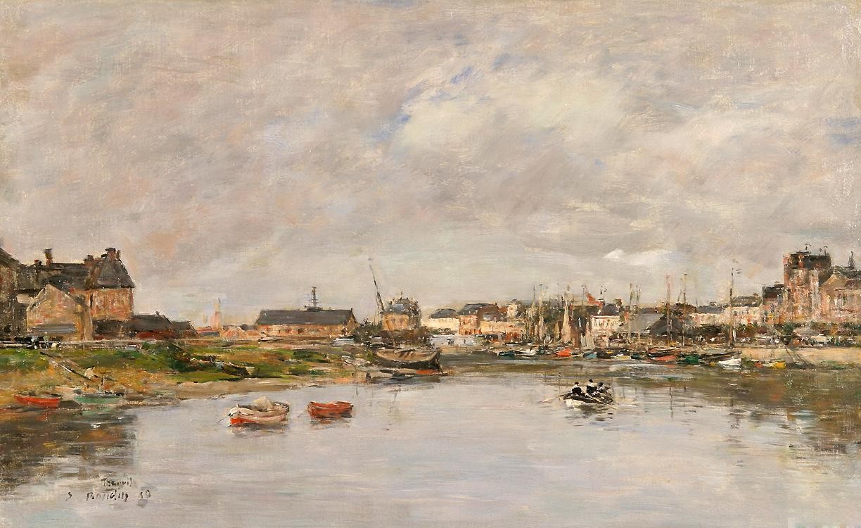 Eugene Boudin Trouville, port